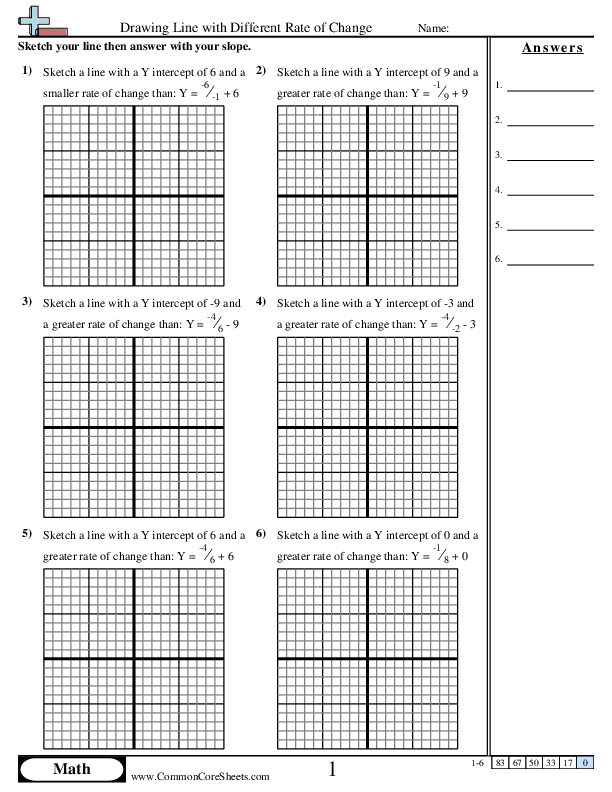 Drawing Line with Different Rate of Change worksheet